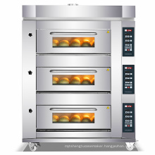 Golden Chef Commercial Bread Equipment Professional Baking Ovens 3 Deck 6 Trays Bakery Gas Oven Prices